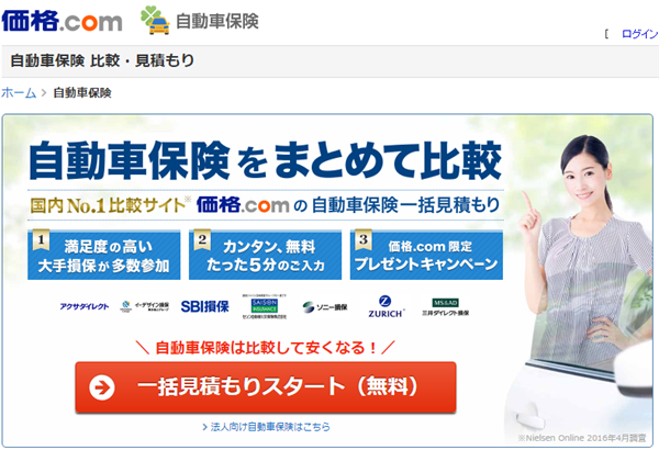 価格.com 自動車保険