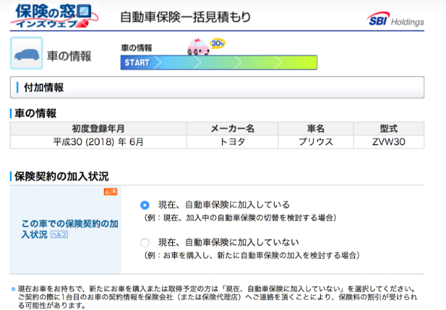車の情報について